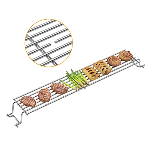 SafBbcue 7641 Warming Rack Replacement for Weber Spirit E-310 E/S-315 E-320 E-330 EP-310 EP/SP-320 Genesis Spirit E-210 E-320 Gas Grills 25" Warming Grates for Weber 4420201 4521001 47502001