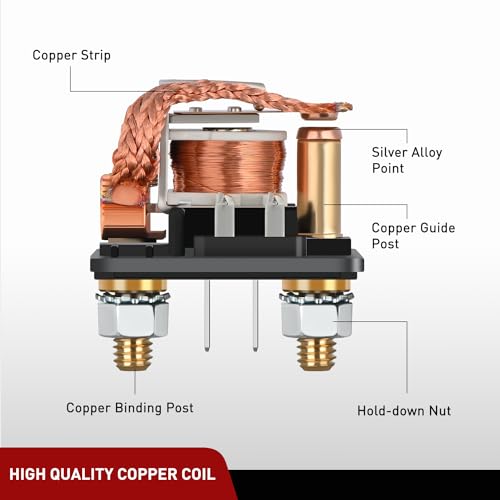 Nilight 120A Starter Relay 4 Pin Split Charge Relay Switch 12V Continuous Heavy Duty SPST High Current 4 Terminal Car Starter On Off Control Relay for Automotive Car Truck RV Camper