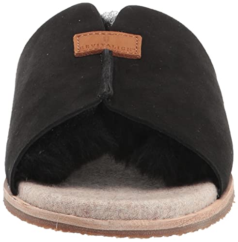 Revitalign Spruce Women's Shearling Slip-on Slipper Black - 6 Medium