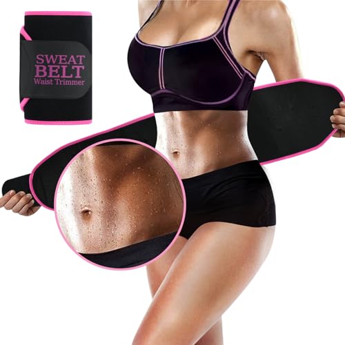 Lisacool Sculpt Touch Waist Trainer For Women Sweat Band For Stomach Waist Trimmer Black/Pink
