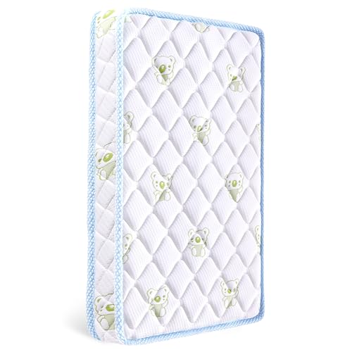Letmxiu Premium 5" Crib Mattress and Toddler Mattress, Dual-Sided and Firm Toddler Bed Mattress, Hypoallergenic Toddler Mattress for Toddler Bed, Non-Toxic Fits Standard Crib and Toddler Bed
