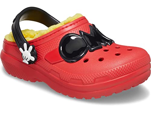 Crocs Classic Lined Disney Clogs, Mickey and Minnie Mouse Shoes and Slippers, 2 US Unisex Little Kid