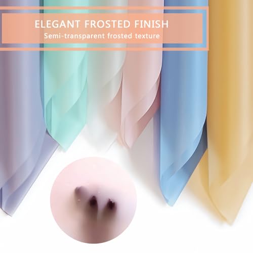 BBJ WRAPS Translucent Flower Wrapping Paper for Florist Waterproof Durable Bouquet Wrapping Paper for Floral Arrangements on Valentine's Day, Mother's Day, 22.8x22.8 Inch - 40 Sheets (Pink)