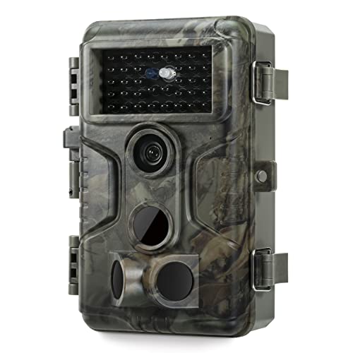 GardePro A3S Trail Camera, 64MP 1296p Game Camera with Clear 100ft No Glow Night Vision, Fast 0.1s Trigger Speed Motion Activated Waterproof, H.264 MP4 Video