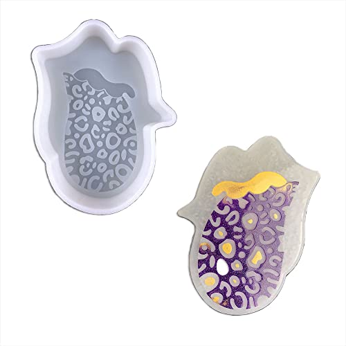 Duawenki Tongue Tattoo Shape Car Freshie Silicone Mold for Making Soap Aroma Beads Car Freshie, Pendant, Candle, Resin