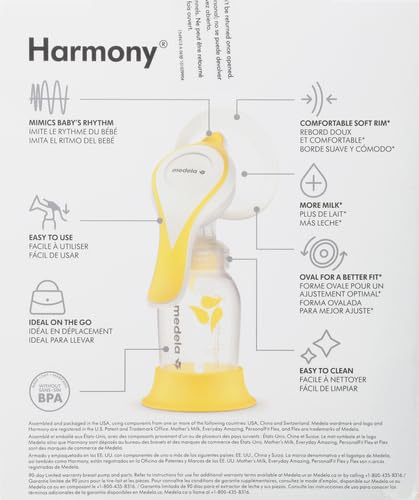 Medela Manual breast pump with Flex Shields Harmony Single Hand for More Comfort and Expressing More Milk