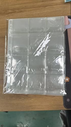 Uncle Paul Coin Collecting Pages 5 Sheets 12 Pockets Standard 9Hole Coin Pocket Inserts Collecting Sleeves for Coins CS03512