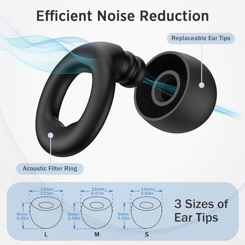 Link Dream Ear Plugs for Sleeping Noise Reduction Silicon Earplugs 6 Pieces with Storage Case 26dB Noise Cancelling