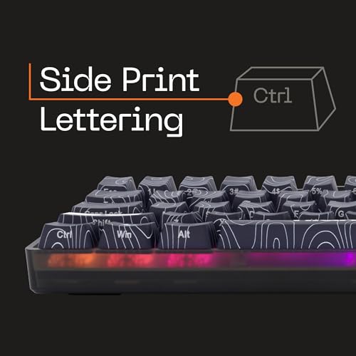 Higround Trailhead 65% Mechanical USB Wired Gaming Keyboard, TTC Linear Custom Switches, Programable RGB, Hot-Swappable, Deep Thock Creamy Sounding PC Keyboard, Pre-lubed (BLACKICE)