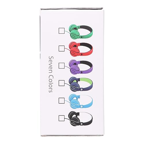 rockpapa 950 Wired Headphones for Kids Girls Boys for School Classroom with Microphone, On-Ear Foldable Corded Headphones with Jack 3.5mm for Laptop Computer Tablet Chromebooks Black Green