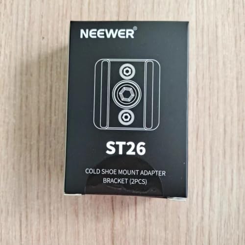 NEEWER 2 Pack Cold Shoe Mount Adapter, Cold Shoe Bracket with 1/4" Thread, Compatible with SmallRig DSLR Camera Cage Microphone LED Light Monitor and More, ST26