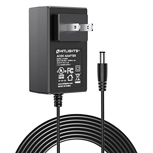 HitLights 12V 2A Power Supply Adapter, UL-Listed, 120V AC to 12V DC Transformer, 12 Volt 2 Amp Wall Charger for LED Strip Lights and Other Low Voltage Devices