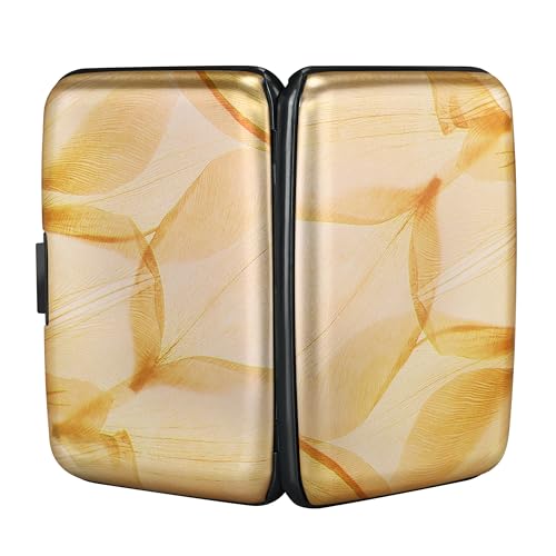 ELFISH Mini RFID Aluminum Wallet Credit Cards Holder Business Card Case Metal ID Case for Men Women(Little Butterflies)