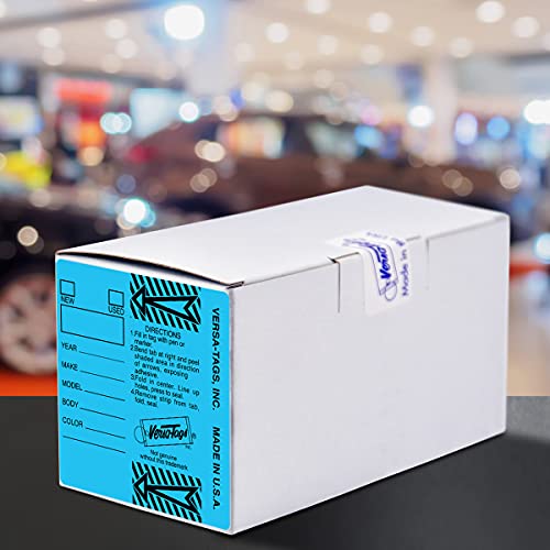 Blue 2 Pack - Genuine Versa-Tag Key Tags (2 Boxes of 250 Tags per Box with Metal Rings - 500 Total)