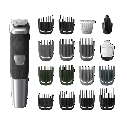 Philips Norelco Multigroom Series 5000 18 Piece, Beard Face, Hair, Body and Intimate Hair Trimmer for Men - NO BLADE OIL MG5910/49