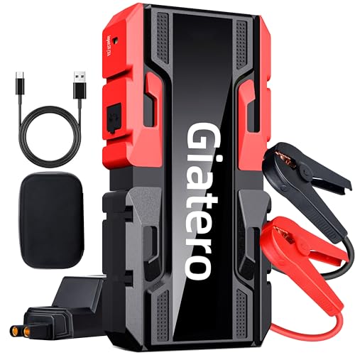 Giatero 001 4000A Car Jump Starter, 12V Battery Jumper Starter Portable Jump Box(10.0L Gas/8.0L Diesel), Jump Start Battery Pack with 3 Modes Flashlight, Power Bank with USB Quick Charge & Type C Port