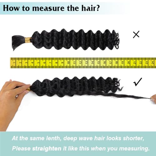 Human Braiding Hair for Boho Braids Deep Wave Bulk Human Hair Highlight 4/30 Brazilian Virgin Curly Human Hair Extension Wet and Wavy Micro Human hair Braiding Hair 2 Bundles/Pack 100g(26inch)