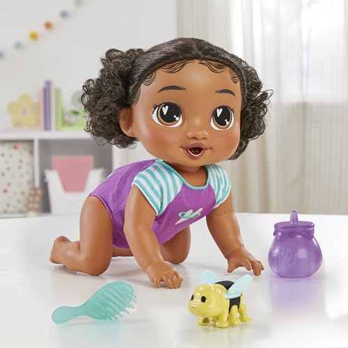 Baby Alive Crawl 'n Play Tilly Tinker Electronic Crawling Baby Doll Set, Black Hair, Kids Toys for Girls & Boys 3 Years & Up, 10.75 Inches