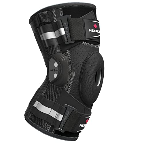 NEENCA Professional Knee Brace for Knee Pain, Hinged Knee Support with Patented X-Strap Fixing System, Medical for Pain Relief, Arthritis, Meniscus Tear, ACL, PCL, MCL, Runner, Sport -FSA/HSA Eligible