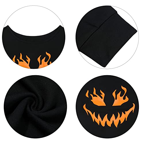LOTUCY Halloween Pumpkin Face Sweatshirts Womens Jack O' Lantern Pumpkin Pullover Cute pumpkin Long Sleeve Shirt