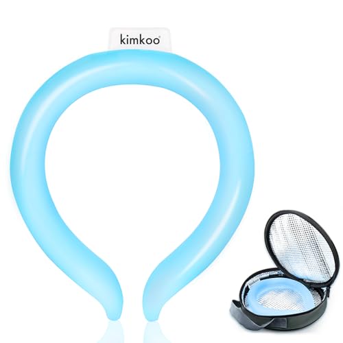 Neck Cooling Tube, Reusable Ice Neck Cool Wrap for Outdoor Indoor, Relief for Hot Flashes and Summer (Black)