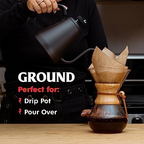 Death Wish Coffee, Medium Roast Ground Coffee, 6 pack
