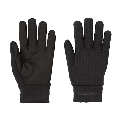 MARMOT Men's Connect Liner Glove, Touchscreen Compatible, Black, X-Small