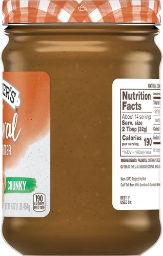 Smucker's Natural Chunky Peanut Butter, 16 Ounces