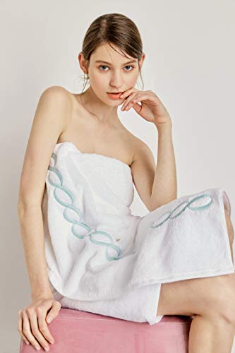 Superior 1000 Gram Egyptian Cotton Oversize 63 x 31 Bath Towel, 1 Piece, Blue Chain