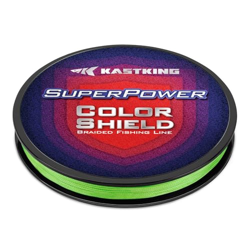 KastKing Superpower ColorShield Braided Fishing Line, Moss Green, 50LB, 300Yards