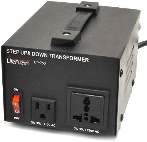 LiteFuze 3000 Watt Voltage Converter Transformer Step Up/Down - 110v to 220v / 220v to 110v Power Converter - Fully USA Grounded Cord - Universal Outlet Socket, CE Certified