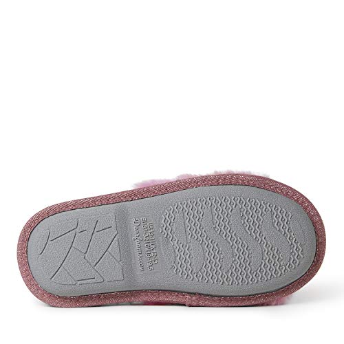 Dearfoams Lana Slide with Slogan Slipper, Babe Squad, US 9-10 Unisex Little Kid