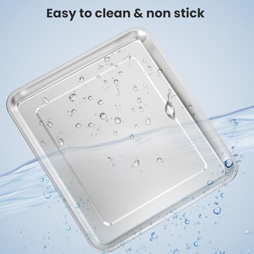 Stainless Steel Baking Tray Pan Compatible with Cuisinart Airfryer TOA-060 and TOA-065 (with Cuisinart Airfryer TOA-060 and TOA-065)