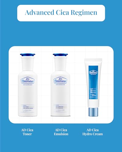 DR. BELMEUR Advanced Cica Hydro Cream (2fl oz) - Soothing, Barrier-Strengthening Face Moisturizer for Sensitive Skin. Korean Skin Care. Centella Asiatica, Hyaluronic Acid.