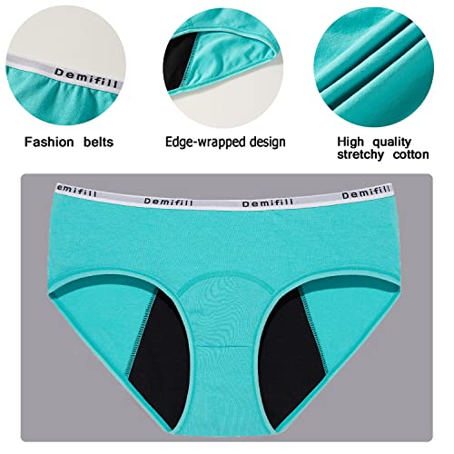 Demifill Teen Girls Period Panties Juniors First Period Starter Underwear Soft Briefs 8-10Years