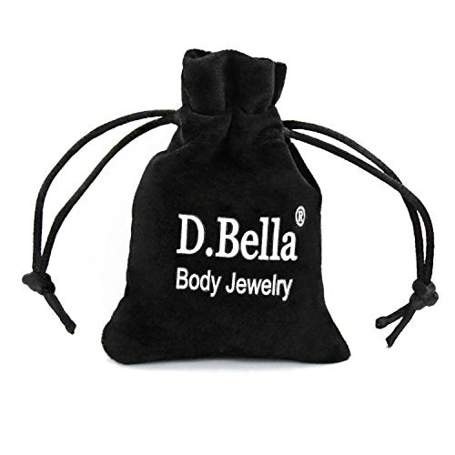 D.Bella 20g Threadless Push in Nose Stud Rings for Women Men Stainless Steel Nose Studs Nose Piercing Jewelry Nose Rings Studs Silver