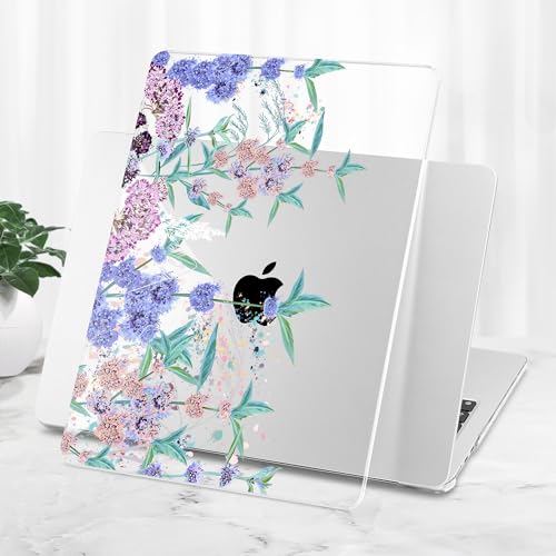 Tuiklol for MacBook Air 15 inch Case 2024 2023 Release M3 M2 Chip, Model A3114 A2941 Hard Shell Case with Keyboard Cover & Screen Protector & Dust Plug for MacBook 15.3 M2 Cover, Moon and Mountain