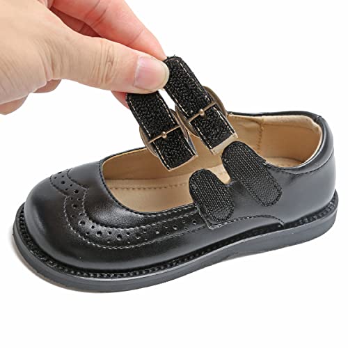 GINFIVE Toddler Little Girls Mary Janes Flats Girls Dress Shoes Kids Blue Shoes Size 7