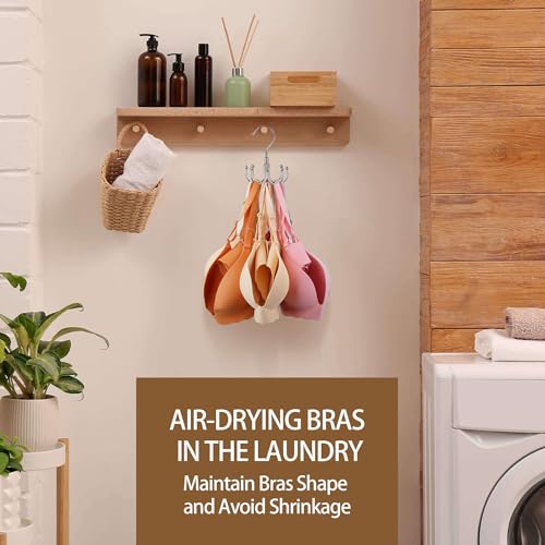 ZEDODIER Tank Top Hanger, Rotatable Bra Organzier for Closet, Max 24 Storage Capacity Sport Bra Holder, Metal Space Saving Closet Organizers and Storage, Black