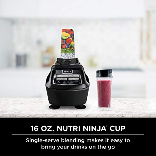 Ninja Blender, Food Processor, Blender for-Smoothies, Includes Pitcher, Smoothie Cup, and 8-Cup Bowl, Salsa, Dough, Shakes, Slush, and Frozen Drinks, Mega Kitchen System, 120 Volts, Black, BL770AMZ