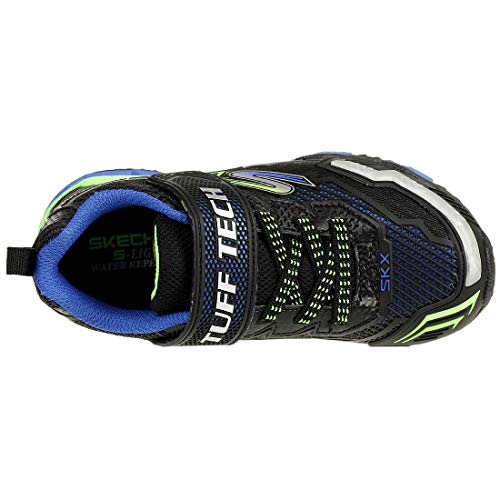 Skechers Boy's Hydro Lights Sneaker, Charcoal/Orange, 3 Little Kid