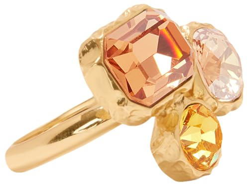 Oscar de la Renta, Classic Crystal Ring, Light Topaz