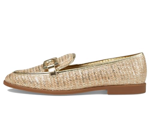 Kenneth Cole Women's Women's Linda BIT Loafer, Soft Gold Raffia, 11