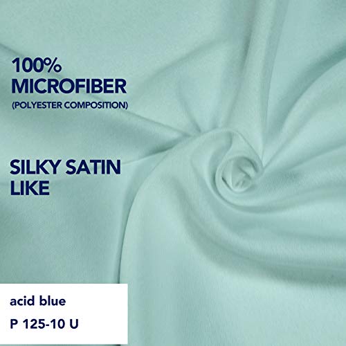 PureFit Wrap Around Ruffled Bed Skirt with Adjustable Elastic Belt - 18 Inch Drop Easy to Put On, Wrinkle Free Bedskirt Dust Ruffles, Bed Frame Cover for Twin,Twin XL and Full Size Beds, Purple