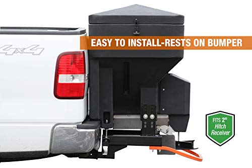 Buyers Products SaltDogg TGS03 Tailgate Salt Spreader, Made In The USA, 8 cu ft/600 lb Capacity, Horizontal Auger Feed, Commercial Salt Spreader For Truck Tailgate
