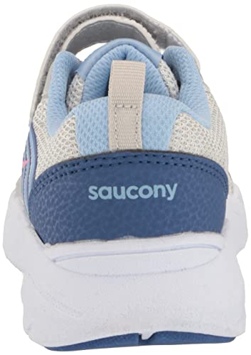 Saucony Wind FST Alertnative Closure Sneaker, Navy/Orange, 3 US Unisex Little Kid