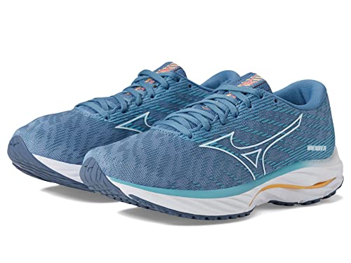 Mizuno Women's Wave Rider 26 | Neutral Running Shoe | Odyssey Grey/Quiksilver | US 8.5 Wide