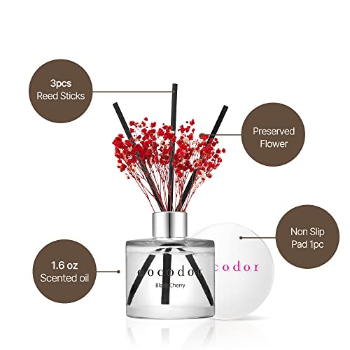 COCODOR Rose Flower Reed Diffuser/Pure Cotton/6.7oz(200ml)/1 Pack/Reed Diffuser, Reed Diffuser Set, Oil Diffuser & Reed Diffuser Sticks, Home Decor & Office Decor, Fragrance and Gifts