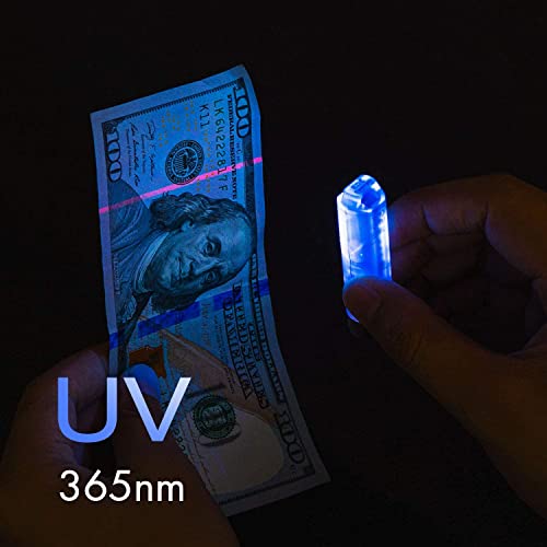 RovyVon 4th Aurora A8 USB-C EDC Flashlight, 90 CRI 5000K, Max 420 Lumen Rechargeable Keychain Light, Momentary On, Lock Mode, Magnet Accessories, for Checking Outdoor(365nm/Red/White)