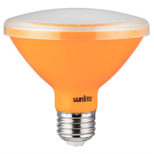 Sunlite 81474 LED PAR30 Short Neck Colored Recessed Light Bulb, 8 Watt (75W Equivalent), Medium (E26) Base, Floodlight, ETL Listed, Amber, 1 Count